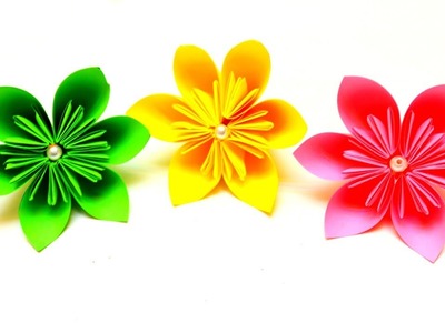 DIY How to Make Kusudama Paper Flower! Easy Origami Kusudama Flower For Begginers! EMMA DIY #64
