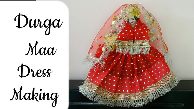 DIY How to make Lehenga Chunri for Mata Rani.Durga Ji Dress. Durga Maa Lehenga Chunri For Navratri