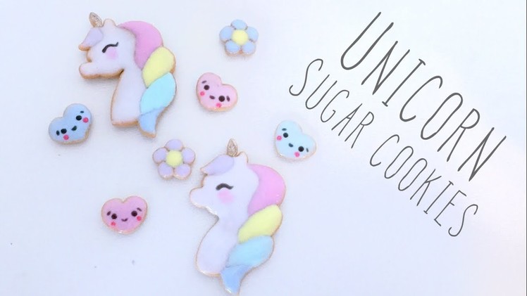 DIY Rainbow Unicorn Sugar cookie charms
