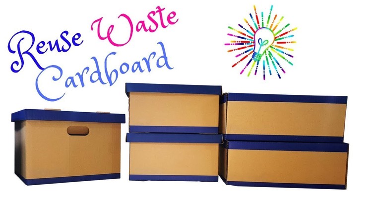 DIY Reuse Cardboard BOX -Easy. Simple IDEAS to organize makeup drawer | Best Out of waste!