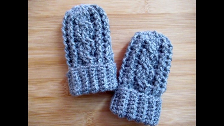 Easy crochet Baby mittens gloves tutorial Mitts 0-12 months Happy Crochet Club