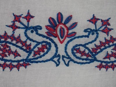 Hand Embroidery : Kutch Embroidery. Gujrati stitch. Sindhi Embroidery (Part 1)