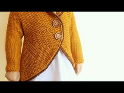 Handmade Woolen Coat for Kids-Kali and Crochet Work in Hindi.Stylish Sweater for Kids:Design-142