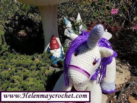 Helenmay Crochet Magical Unicorn Part 1 of 2 DIY Video Tutorial