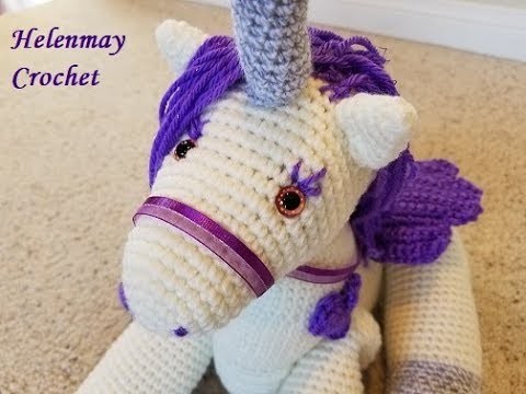 Helenmay Crochet Magical Unicorn Part 2 of 2 DIY Video Tutorial