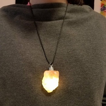 Himalayan Salt Necklace that lights up!
