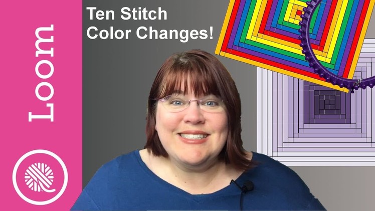 How to Change Colors on Loom Knit Ten Stitch Blanket (CC)