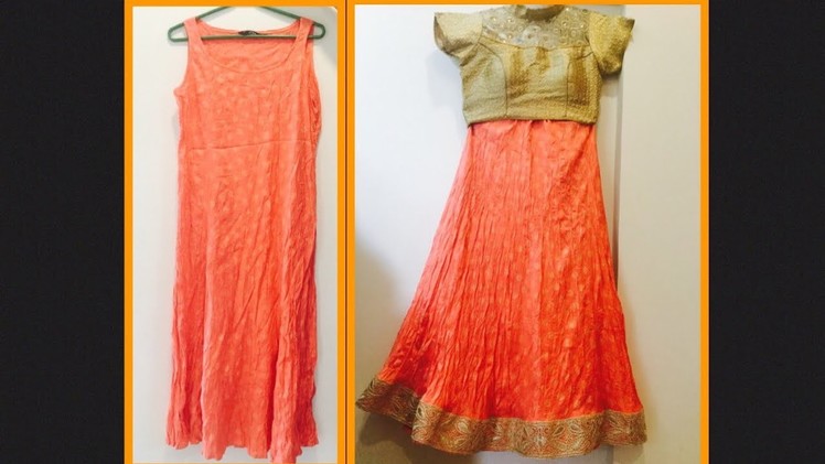 HOW TO CONVERT ANARKALI TOP INTO MAXI SKIRT | LEHENGA | DIY SKIRT