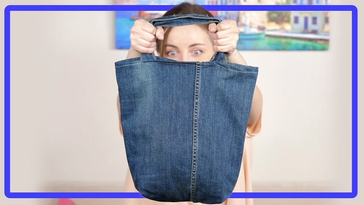 How to create a stylish bag out of old jeans. Beauty secrets. Tips and Tricks