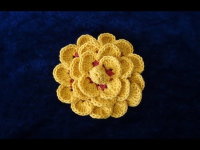 How to Crochet a Flower Pattern #700│by ThePatternFamily