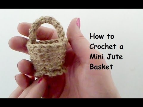 How to Crochet a Mini Jute Basket
