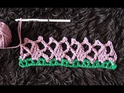 How to Crochet Border Edging. Trim Stitch Pattern #697│by ThePatternFamily