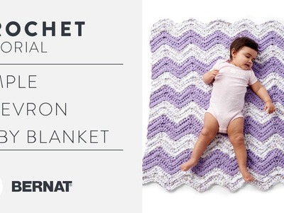 How to Crochet: Simple Chevron Crochet Baby Blanket
