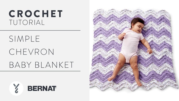 How to Crochet: Simple Chevron Crochet Baby Blanket