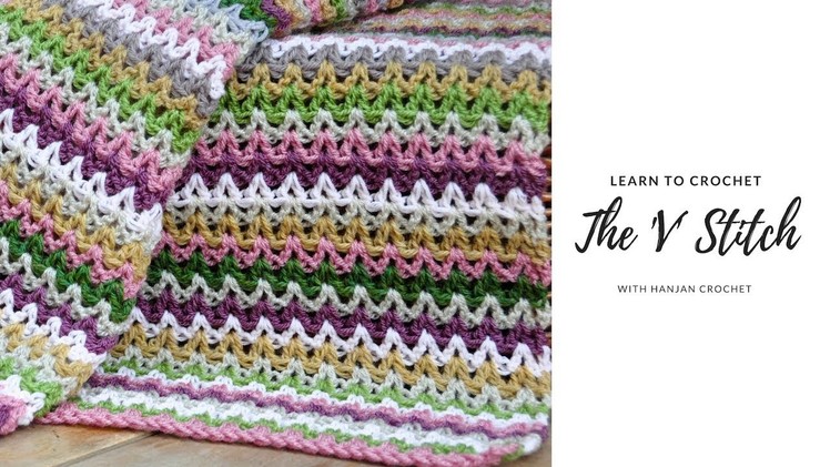 How to crochet the V stitch - Easy tutorial