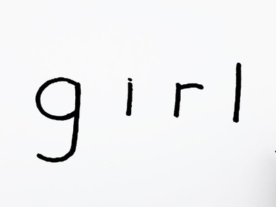 How To Draw A Girl Using The Word Girl - Drawing doodle art on paper