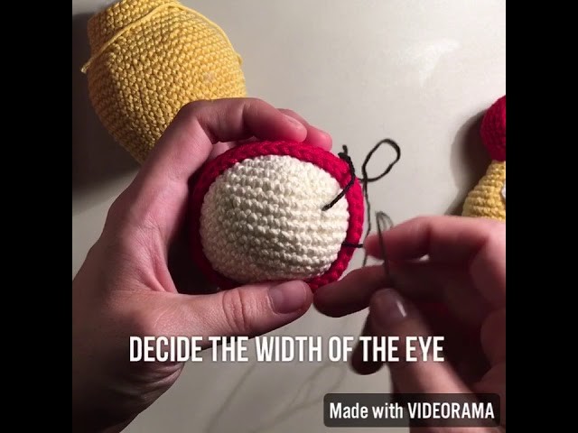 How to embroider eyes on amigurumi
