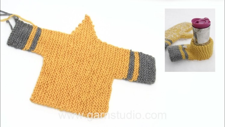 How to knit the beer mitten in DROPS Extra 0-1422