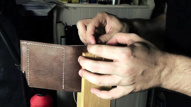 How to make a tri-fold wallet from a single piece of leather