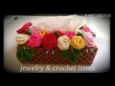How to make crochet tisho box cover