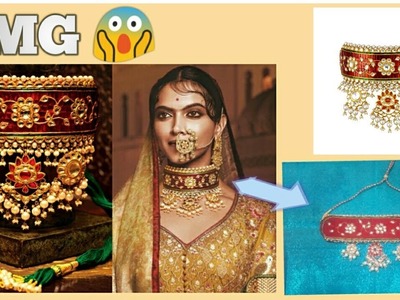 How to make padmavati jewellery at home.padmavati inspired indian bridal jewellery making