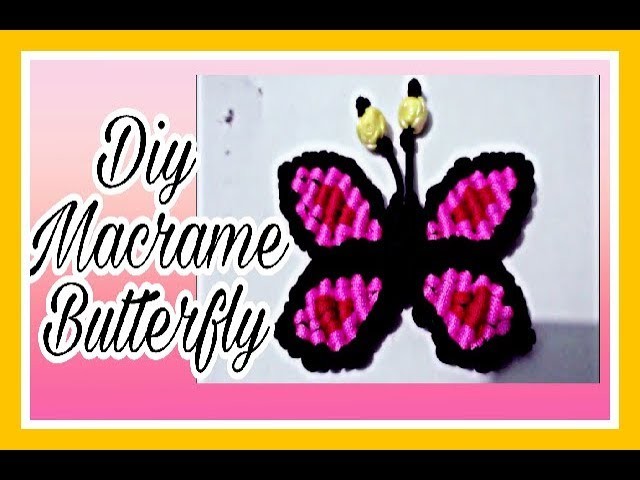 How to make simple and unique Macrame butterfly.Diy easy tutorial.Macrame butterfly