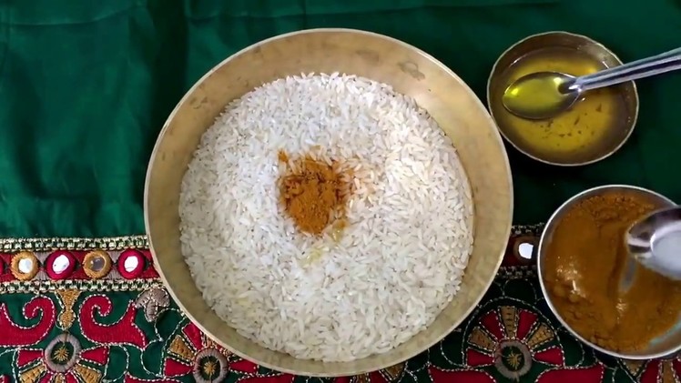 How to prepare akshintalu for Puja