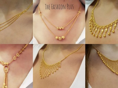 Latest light weight design's of gold chain necklaces 2018
