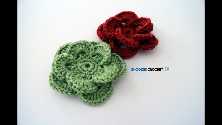 Left Hand - How to Crochet a Flower: Crochet Wagon Wheel Flower Free Crochet Pattern
