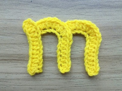 M | Crocheting Alphabet m | How to Crochet Small Letter m | Lower Case Crocheting Tutorial