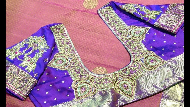Maggam Work And Aari Work Blouse Designs For Silk Sarees Wedding