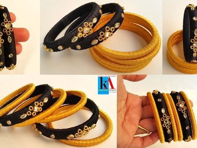 Making of multicolor Silk Thread Bangles. Easy and simple fancy side bangles. Kalpana Ambati 450