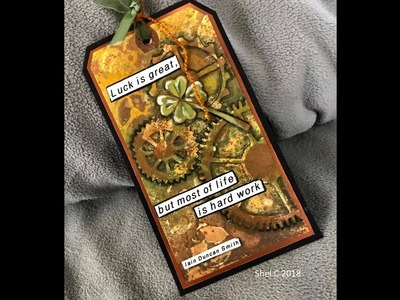 Mixed Media Altered Tag - Tag it Tuesday March 2018