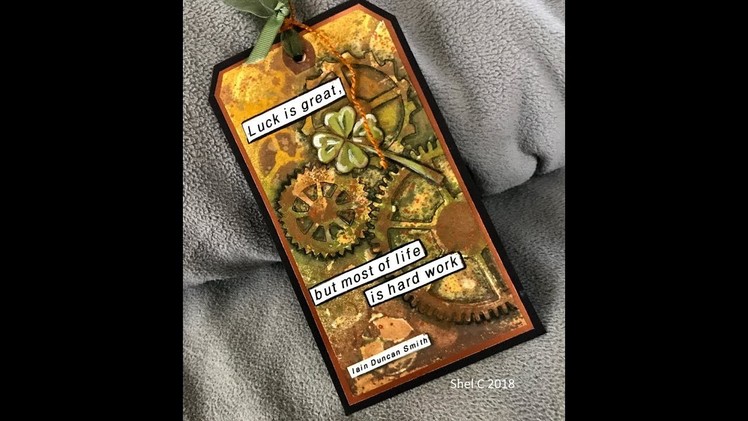 Mixed Media Altered Tag - Tag it Tuesday March 2018