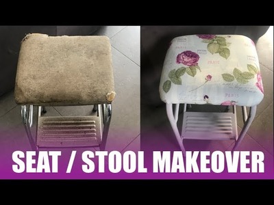 Old 70's kitchen stool refurbishment -  howto diy