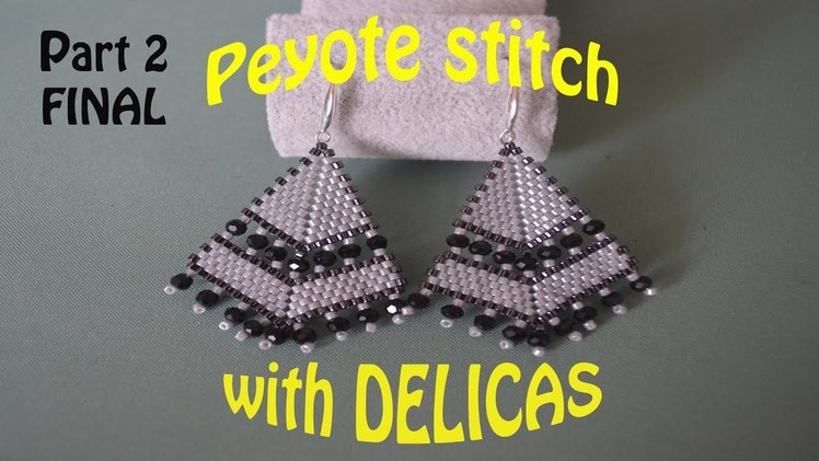 Peyote Delica Earrings DIY FINAL part. Beading and Miroslava TV