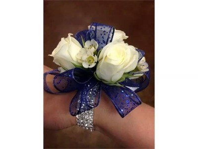 Set Of Wrist Corsage For Navy Blue Dress Pictures Romance