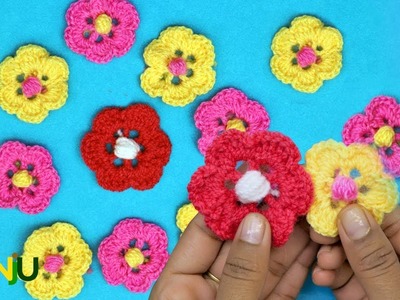 Simple and easy crochet flower for beginners