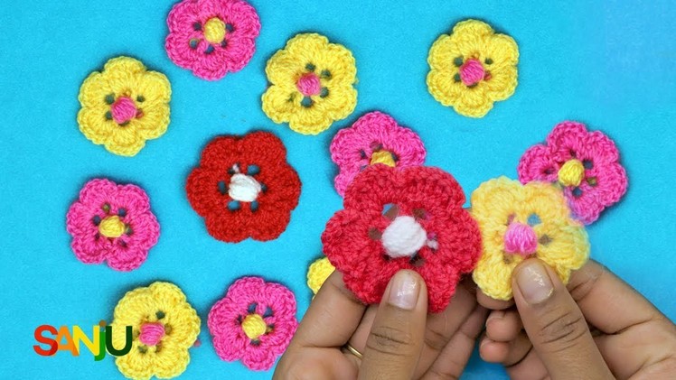 Simple and easy crochet flower for beginners
