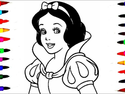 Snow White Coloring Pages l Face Painting l Disney Princess Coloring Drawing Videos for Children