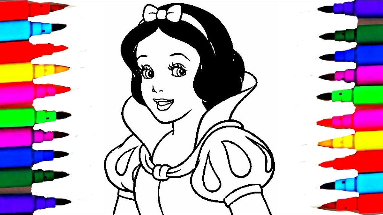 Snow White Coloring Pages l Face Painting l Disney Princess ...