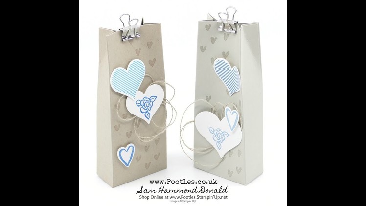 Stampin' Up! Heart Happiness Bag Tutorial – 2 From One Sheet of Cardstock