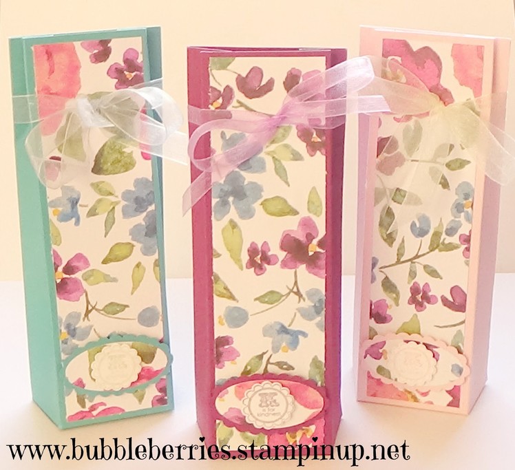 Stampin' Up! Painted Blooms Pleated Fold Top Gift Bag