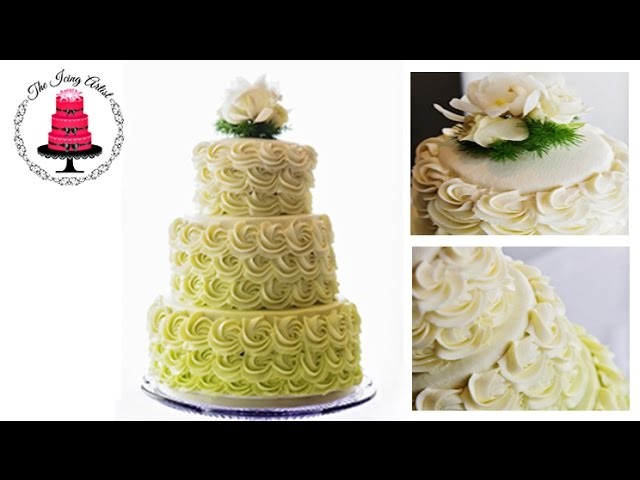 Three Tier Rosette Wedding Cake - How To With The Icing Artist