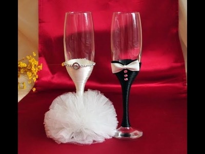Wedding Glasses Decoration Ideas - How To Decorate Wedding Glasses