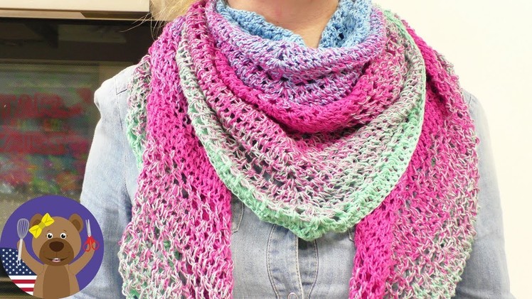 XXL Triangle Scarf | Spring Patterns to Freshen Up Your Accessories | Easy Crochet Projects