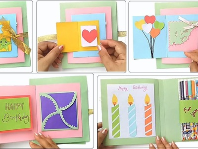 Beautiful Handmade Birthday card idea. How to make Birthday card
