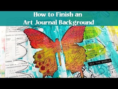 Beginners Art Journal Tutorial - How to finish a background