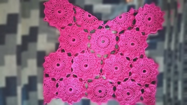 CROCHET MOTIF FOR SHRUG - How to join motif | Crochet Shrug Free pattern
