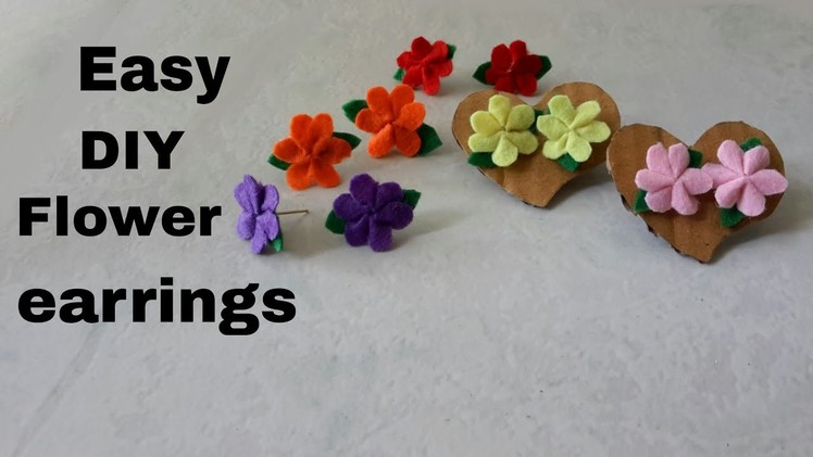 Cute & easy DIY flower earrings